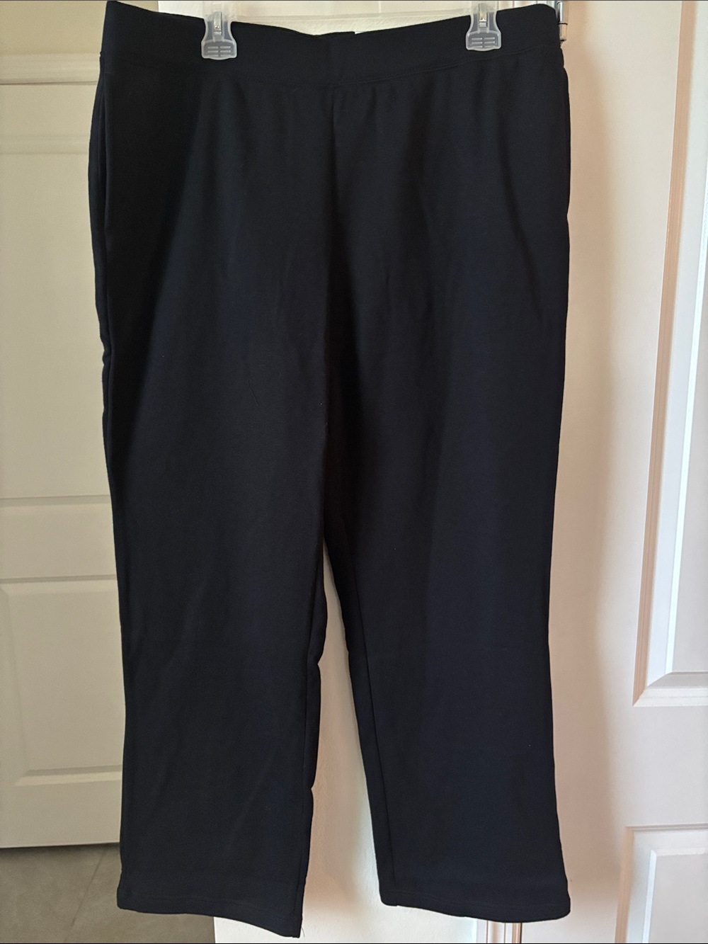 Karen Scott Black Pull-On Jogger Pants